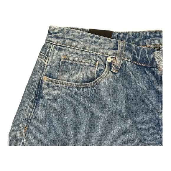 NWT Blank NYC Baxter Super High Waist Ripped Raw Hem Straight Leg Jeans Sz: 30 - Picture 8 of 15